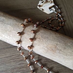 Van Huesen orange beaded necklace